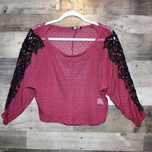 Burgundy Crop Top Crochet